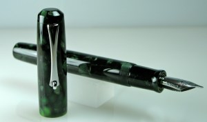 Bard in Green and Black Crushed Pearl Acrylic