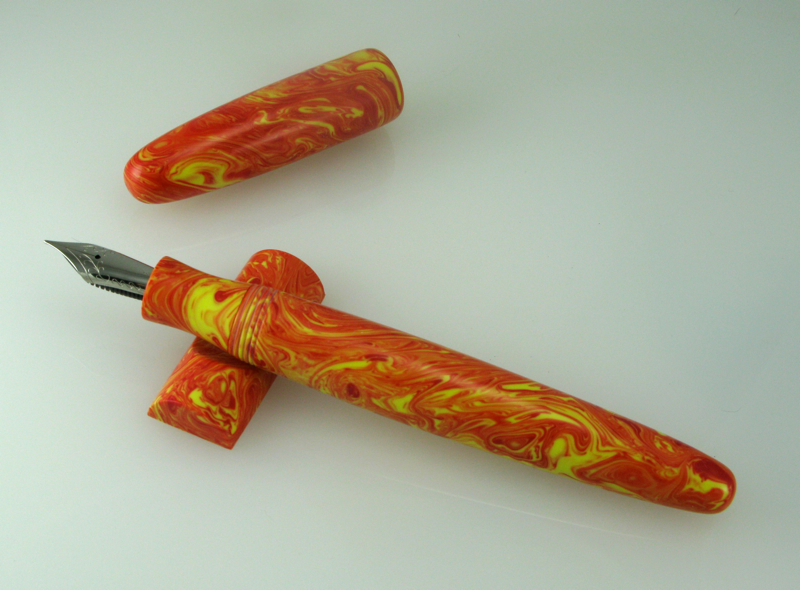 Sonneteer, clipless, in Color Explosion alumilite #27