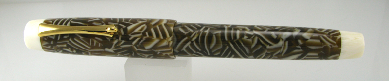 Wordsmith in Pralines 'n Cream with Ivory Lucite finials