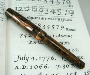 Master Scrivener in Elven Wood alumilite with Copper Clip and Cap Band