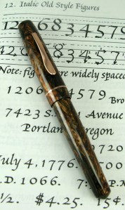 Master Scrivener in Elven Wood alumilite with Copper clip and bnads