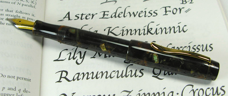 Wordsmith, small, in Classic Brown Pebble Italian acrylic