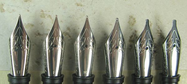 Steel Nib Sizes