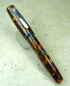 Balladeer in Mineral Sea Alumilite with Modern Sterling Silver Clip (Large)