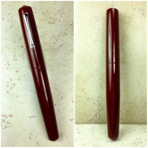 Idyll in Urushi Red Acrylic (Medium) clipped and clipless caps