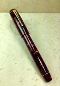 Custom in Conway Stewart Quartz Burgundy, Winston Style - Medium