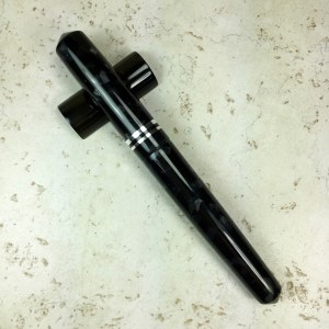 Idyll in Conway Stewart Graphite Acrylic, with Sterling Silver Bands - Medium