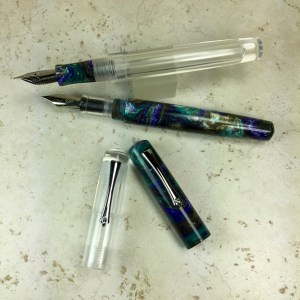 2 Idylls in Stormy Night Lava Explosion & Clear Acrylic - Small