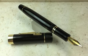 Churchillized Epic in Black Ebonite - Medium