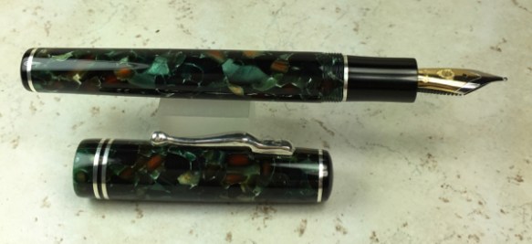 Inkling in Black Ebonite and Pistachio Acrylic from Conway Stewart - Medium