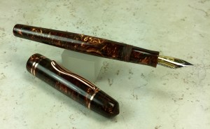 Master Scrivener in Chocolate Bronze Lava Explosion - Small