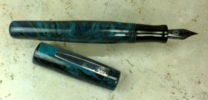 Scribe in Ocean's Obsidian & Black Ebonite - Oversized