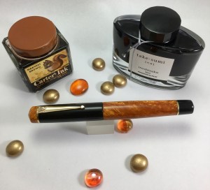 Idyll in Big Easy Gold aAlumilite and Black Acrylic - Medium