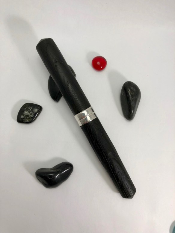 Rustic Idyll in Ukranian Bog Oak & Hammered Silver - Oversized