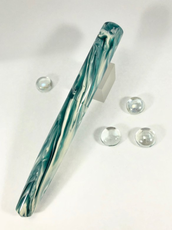 Idyll in Arctic Koi Alumilite - Extended Barrel, Tapered to Post, with Pattern Matching - Large