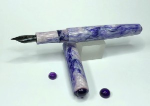 Illuminaire in Wisteria Alumilite with Amethyst Cabochons