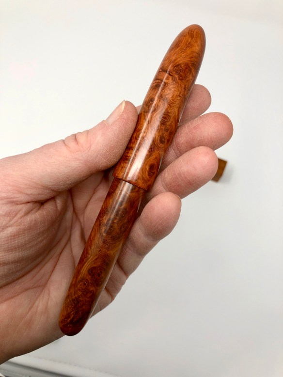Sonneteer in Amboyna Burl Wood & Cumberland Ebonite - Oversized