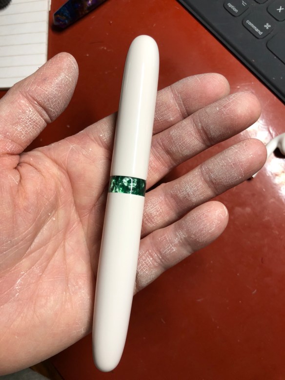 Zephyr in Casein and Green Ice Kirinite - Medium