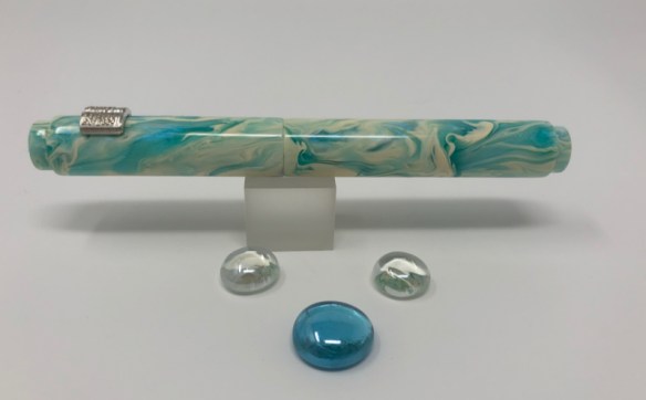 Scroll in Ice Koi with Open Book Roll Stop