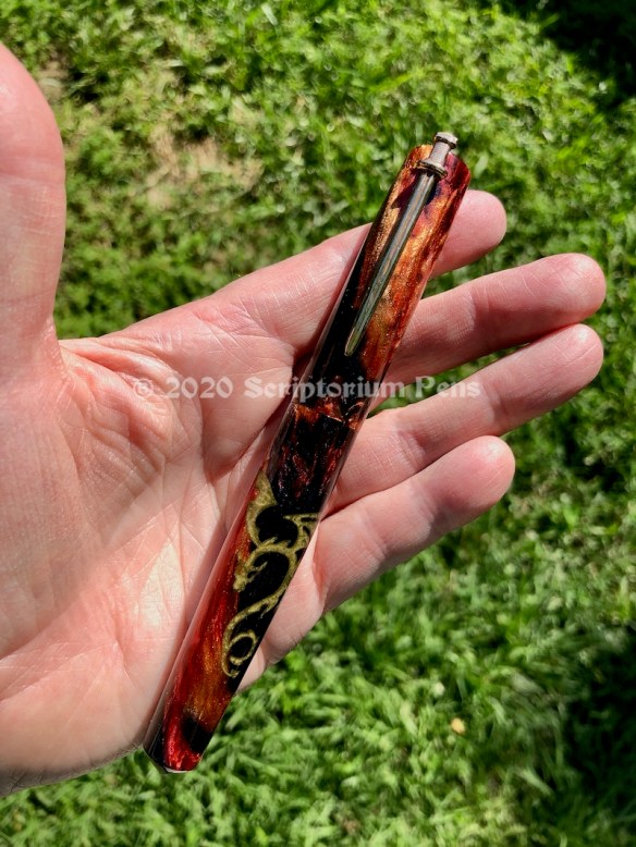 Idyll in Ancient Bronze Dragon with Bronze Sword Clip - Medium