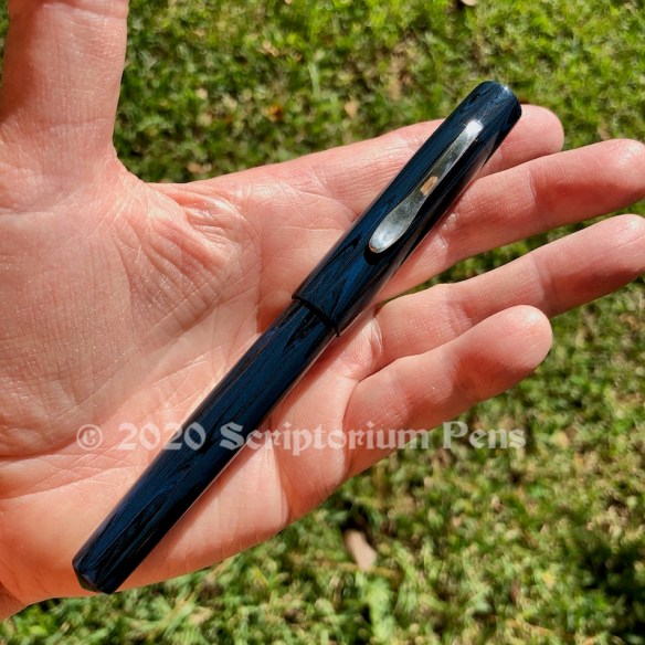 Master Scrivener in SEM Special Edition Blue Denim Ebonite with Silver Spoon Clip - Small