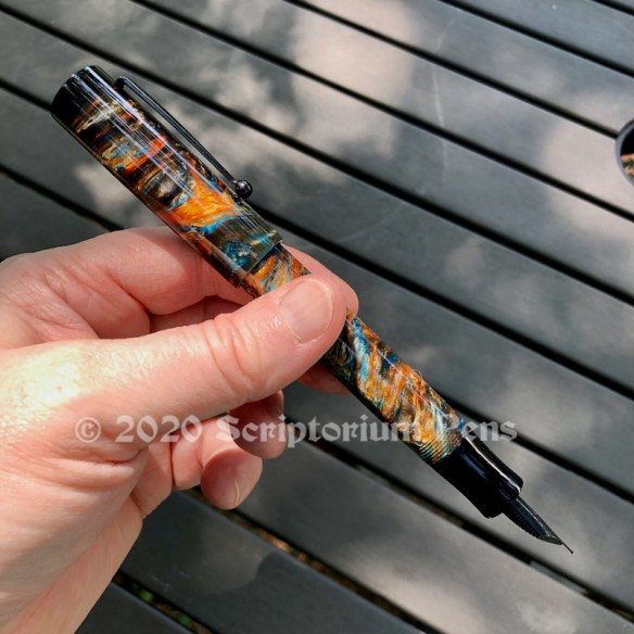 Chronicler in Mineral Sea and Black Ebonite - Large