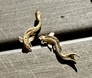 300 - Brass Koi Roll Stops - 1