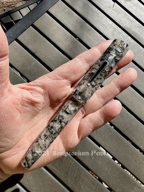 Churchillized Epic in Conway Stewart Quartz White - Medium