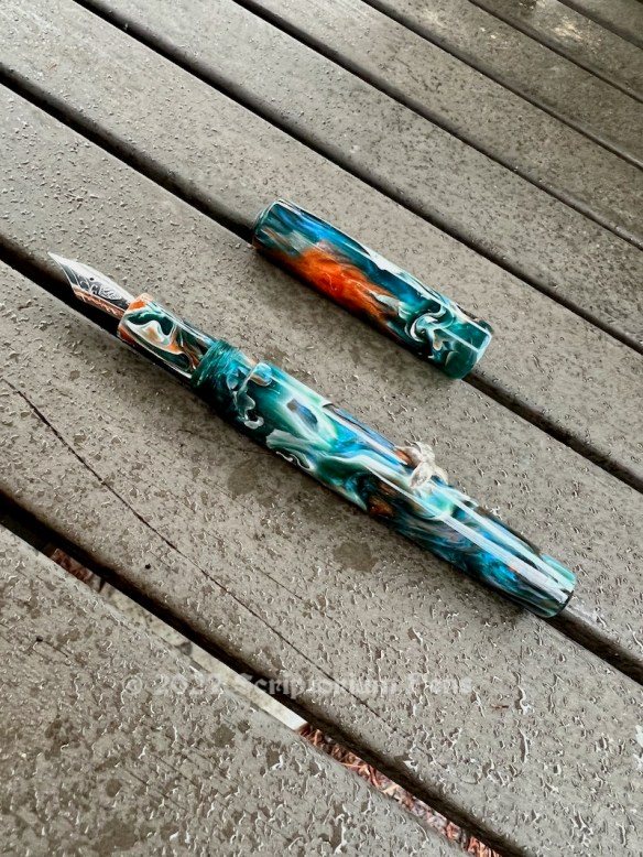 Idyll in Dupras Kingfisher with Flying Kingfisher Roll Stop on Barrel Small