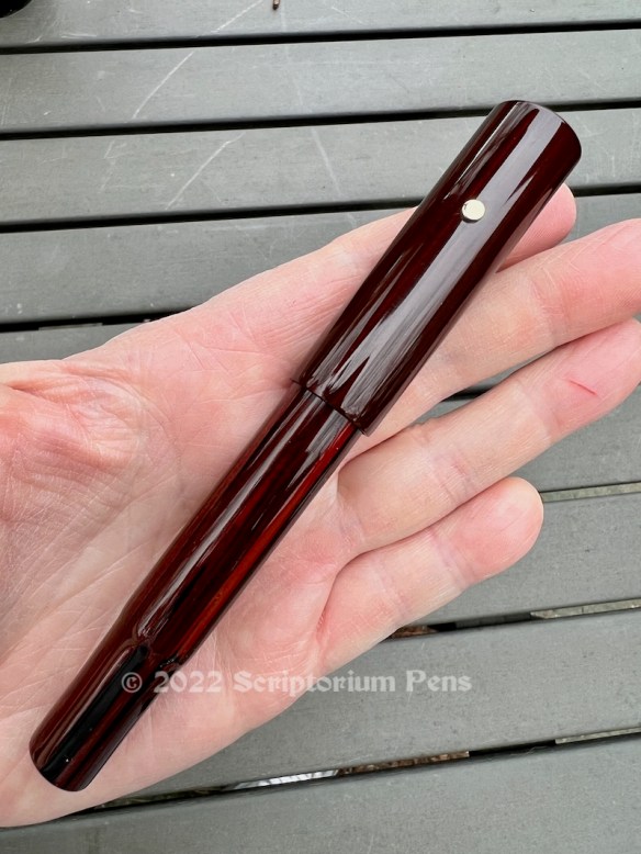 Custom Design in NYH Cumberland Ebonite with Brass Iota Roll Stop – Large