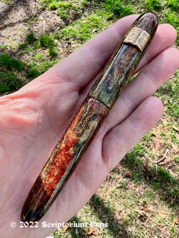 Zephyr in Japanese Autumn Colors with Open Book Roll Stop in Bronze - Medium