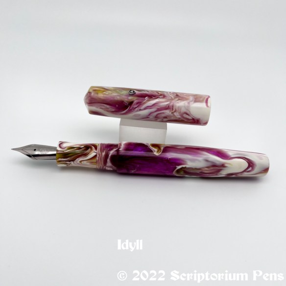 Idyll in Water Lily Koi with Silver Shield Roll Stop - Medium