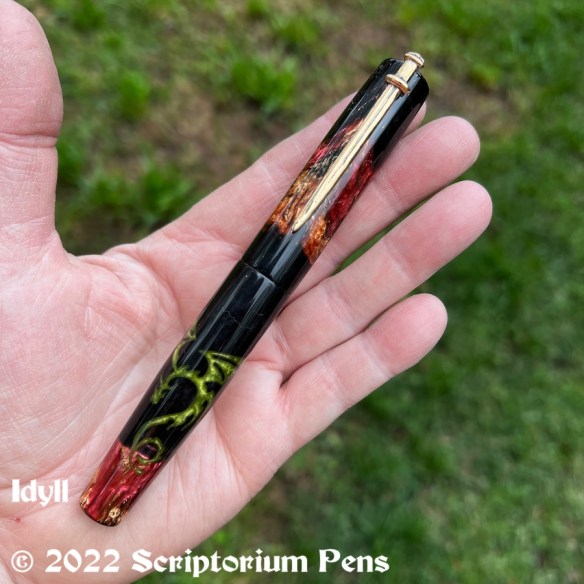 Idyll in Ancient Bronze Dragon with Bronze Sword Clip - Medium