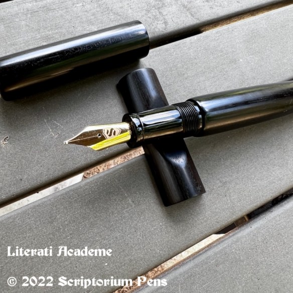 Literati Academe Desk Pen in Gabon Ebony Wood - Large