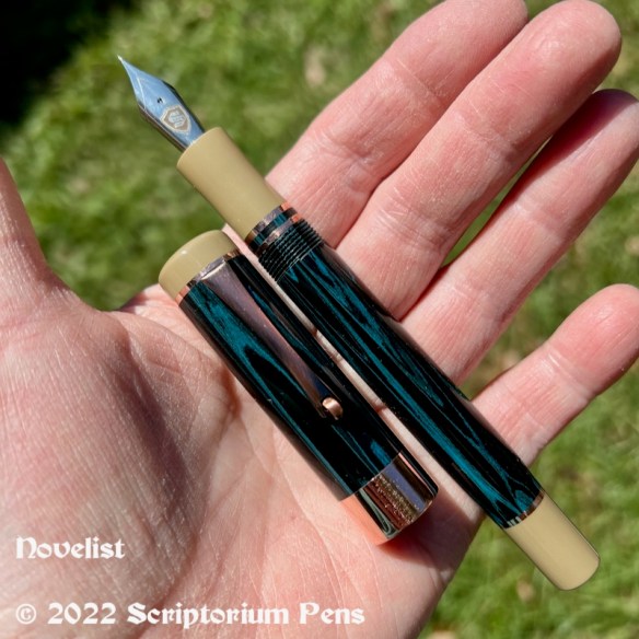 Novelist in SEM LE Night Blue & Sand Ebonites with Copper Trim - Small