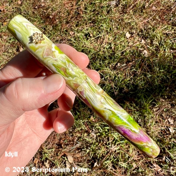 Idyll in Water Lily Koi with Single Lotus Flower Roll Stop - Small