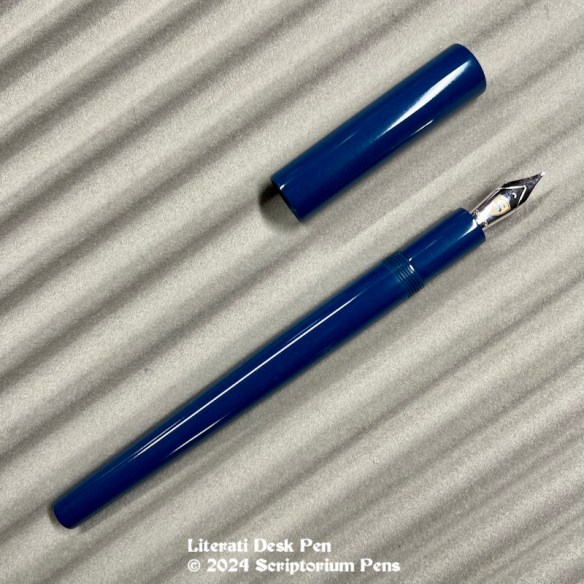 Literati Desk Pen in Nikko Blue Ebonite - Small